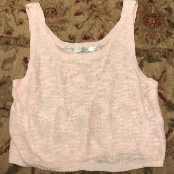 LF Millau slub knit peach crop top S - Picture 4 of 5